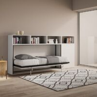 Letto NABOR singolo a scomparsa Bianco Frassino Composizione A