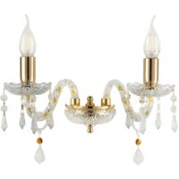 Lampada applique 35 cm in cristallo DALLAS a 2 luci ORO