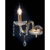 Lampadario applique 12 cm in cristallo DALLAS a 1 luce ORO