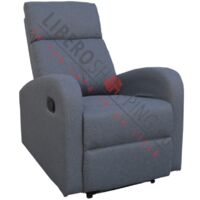 Poltrona relax manuale reclinabile FORTUNA in tessuto GRIGIO