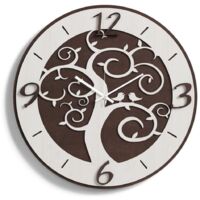 Orologio da parete D50 ALBERO DELLA VITA moderno in legno laminato RSN