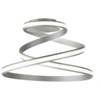 Plafoniera moderna VUELTA a LED D55 cm in metallo verniciato Silver