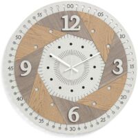 Orologio da parete rotondo in legno laminato D30cm TRS - Ottagono