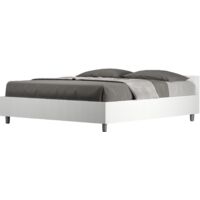 Letto matrimoniale senza rete 160x190 bianco frassino Nuamo