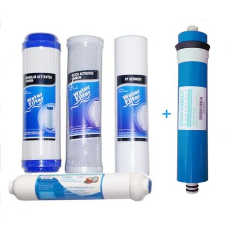 Pack Kit membrana + 4 filtros ósmosis inversa compatible STORM y proline