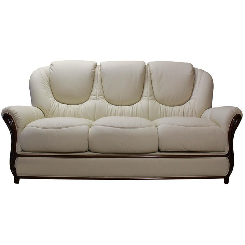 Buy Juliet Italian Leather 3 Seater Sofa Settee in Rich Wine