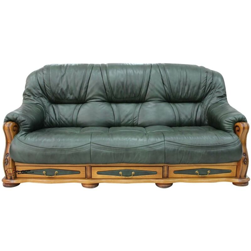 3 Seater Sofa Settee Green