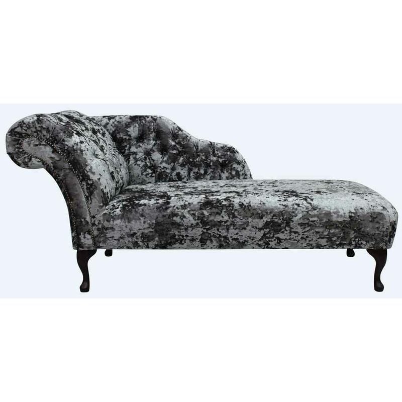 Crushed velvet store chaise lounge