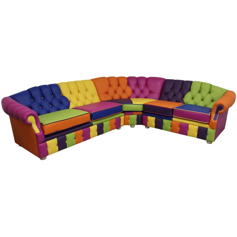 Multi coloured on sale corner sofa