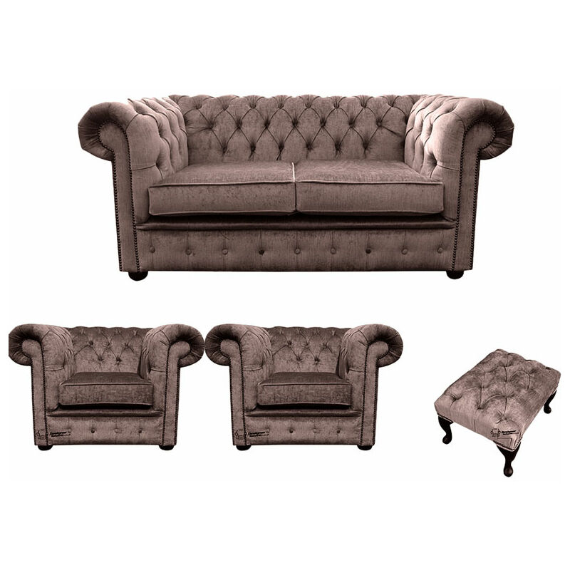 Chesterfield sofa deals with footstool