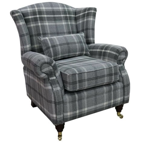 next grey check chair