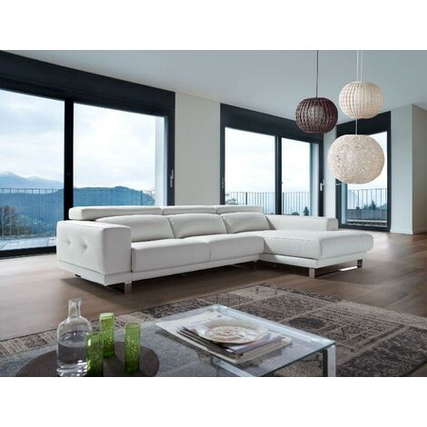 Ambar Italian Leather Corner Group Sofa