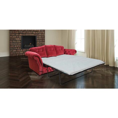 Red store velvet futon