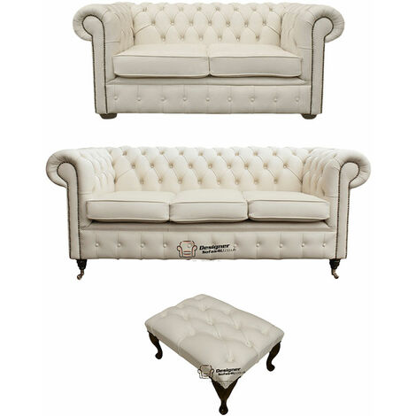 Ivory deals chesterfield sofa