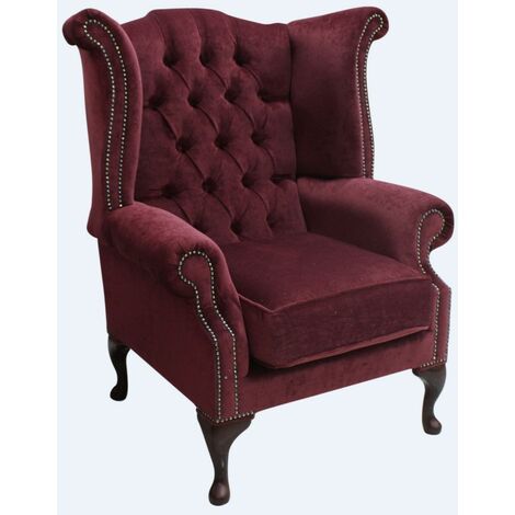 Burgundy wing online chair