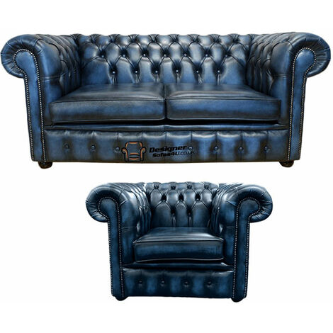 Club Chair Leather Sofa Suite Offer