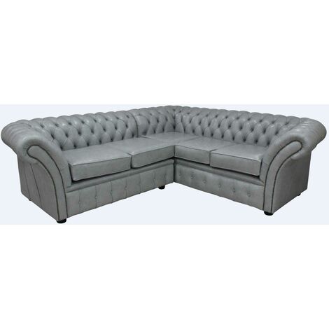 Dove grey deals leather sofa