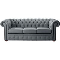 Modern Chesterfield Sofa 3 Seater Pastel Leather