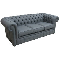 Modern Chesterfield Sofa 3 Seater Pastel Leather