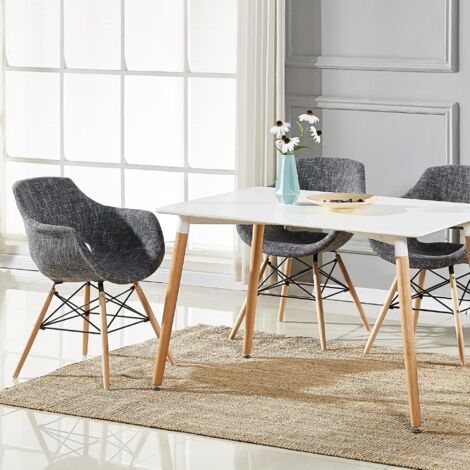 Single Olivia Eiffel Fabric Armchair,  Dining Tub Chair, Dining chair for Dining Room, Kitchen, Office - Grey
