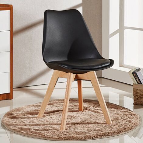 Halo Lorenzo Dining Set - a Black Wooden Dining Table and Set of 4 Black Polypropylene Dining Chairs - Dining Room Kitchen