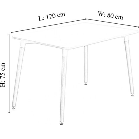 Halo Lorenzo Dining Set - a Black Wooden Dining Table and Set of 4 Black Polypropylene Dining Chairs - Dining Room Kitchen