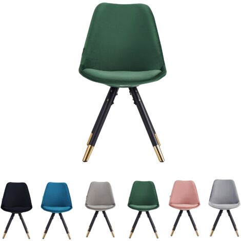 Set of 1/4 Sofia Velvet Upholstered Dining Chair Single - Green