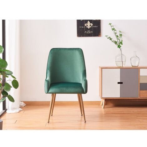 Duke LUX Soho Dining Set - a White Wooden Dining Table and Set of 4 Green Velvet Dining Chairs - Dining Room Kitchen