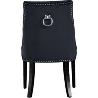Windsor Velvet Tufted Chairs | Black | Set of 2