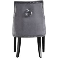 Windsor Velvet Tufted Chairs | Dark Grey | Set of 4