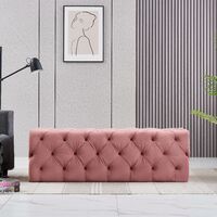 Life Interiors: Melia Velvet Large Rectangle Pouffe | Footrest | Retro Stool | LUX Design | Button Detailed | PINK