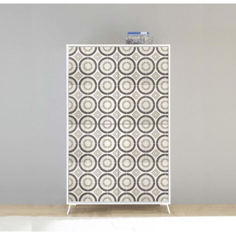 Credenza con piattaia grigia e bianca - Linea Country