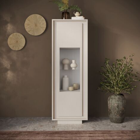 Vetrina 1 anta battente linea Eos in finitura Cashmere (1/2)