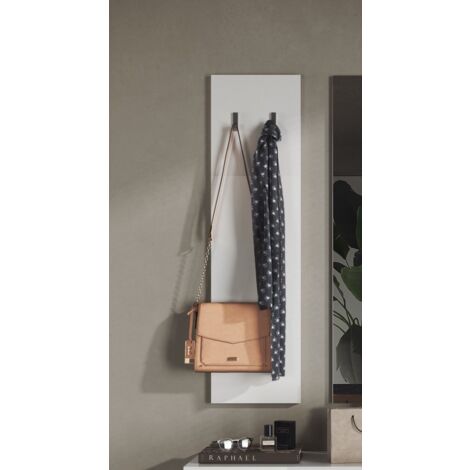Stella Trading Lagos - Pannello appendiabiti in rovere Artisan, colore antracite, con ganci affidabili da parete per giacche e borse, 80 x 150 x 28 cm (larghezza x altezza x profondità