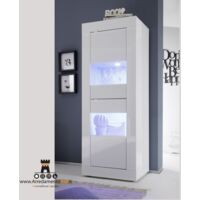 Vetrina piccola Linea Basic con 2 ante colore bianco lucido
