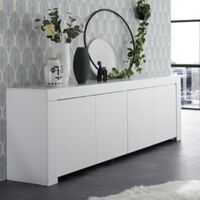 Madia 4 ante linea Clear in Bianco Opaco