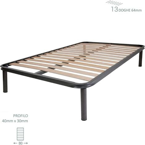 EVERGREENWEB - Rete una Piazza e Mezza Fissa 120x190 alta 35 cm a Doghe in  Legno Naturale ORTOPEDICA Base per Letto o Materasso Rinforzata Traverso