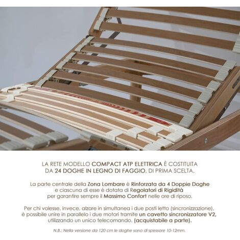 Rete Ortopedica In Legno Di Betulla 130x200 Cm - Con Piedi Regolabili, Alta 35cm - Foto 9