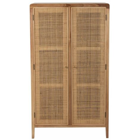 Armoire TSARA - 2 portes en bois naturel