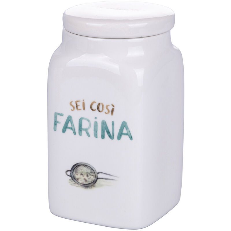 Barattolo sale fino 500 ml in new bone china Le Travisate