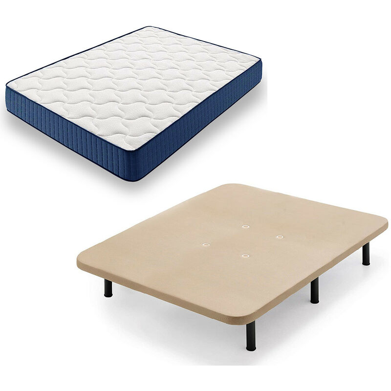 Hogar24colchón Viscorelax Base tapizada con 6 patas y de 105x190 colchon viscoelastico valvulas transpiracion. todas
