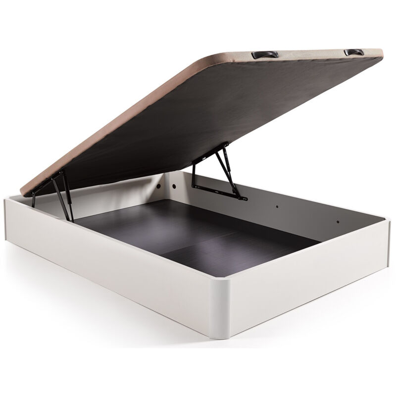 Hogar24 Es Conjunto canapé abatible de madera color blanco memory fresh 3d 135x190cm colchon viscoelastico 135x190