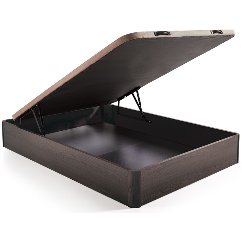 Hogar24 Es Conjunto canapé abatible de madera color wengué memory fresh 3d 135x190cm colchon viscoelastico 135x190