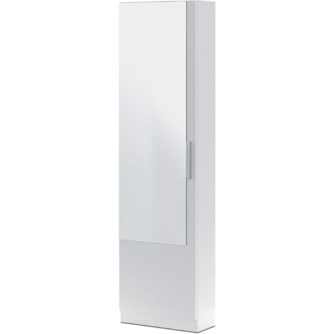 Mueble zapatero Kristal blanco Artik con espejo