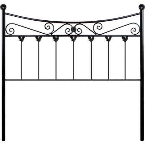 Cabecero de Forja Mod. Coin  Camas de Matrimonio y Juvenil  Fabricado en España  Color Negro  Cama de 150 cm.