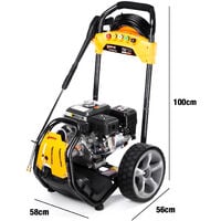 Petrol Pressure Washer WILKS TX750 272 Bar 3950 PSI 8 HP Heavy Duty Jet Wash for Patio Car Driveway and Garden Cleaner - 1 Year Warranty