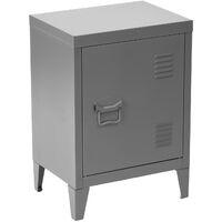 Metallic bedside table with storage in GREY 30 * 40 * 57cm - GREY