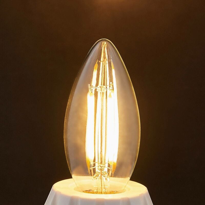 Lindby ampoule goutte LED E14 G45 4,5W 3000K opale