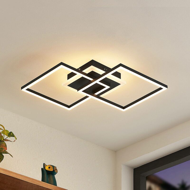 Panneau LED Plafonnier 4.000K 22W 2.200lm noir 1m dalle led lumineuse  plafond