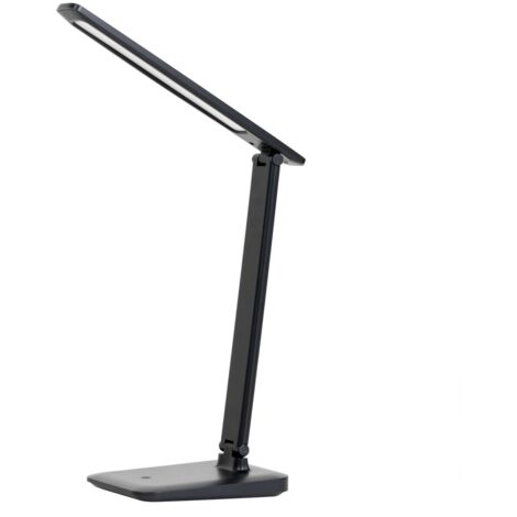 Lampe de bureau à pince noire avec LED avec variateur tactile